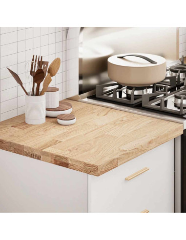 Piano di Lavoro Cucina 60x63,5x4 cm Legno Massello Rovere