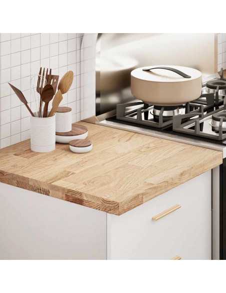 Piano di Lavoro Cucina 60x63,5x4 cm Legno Massello Rovere