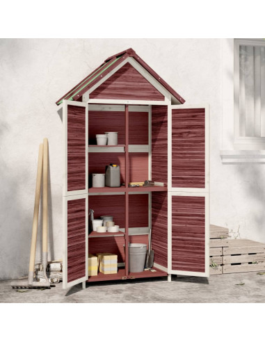 Rimessa da Giardino Moka 89x52,5x175 cm Legno Massello di Pino