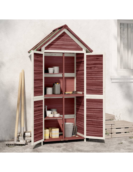 Rimessa da Giardino Moka 89x52,5x175 cm Legno Massello di Pino