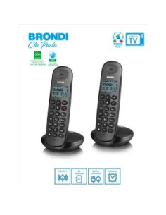 Telefono Cordless Brondi Lotus Twins Black
