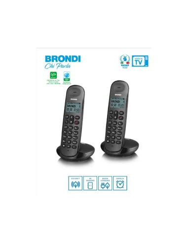 Telefono Cordless Brondi Lotus Twins Black