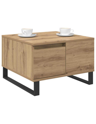 Tavolino da salotto Rovere artigianale 55 x 55 x 36,5 cm