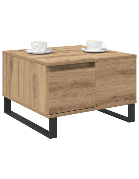 Tavolino da salotto Rovere artigianale 55 x 55 x 36,5 cm