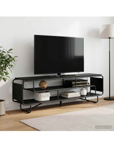 Supporto TV 180 x 36 x 45 cm Rovere Nero Legno ingegnerizzato