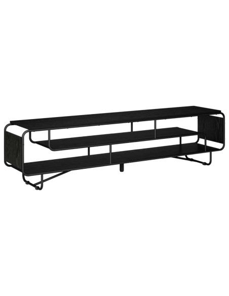 Supporto TV 180 x 36 x 45 cm Rovere Nero Legno ingegnerizzato