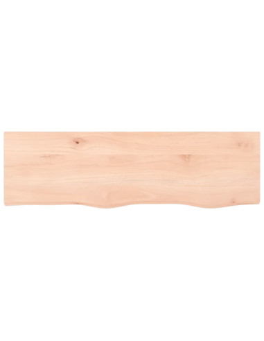 Piano Bagno 100x30x(2-6) cm in Legno Massello Non Trattato
