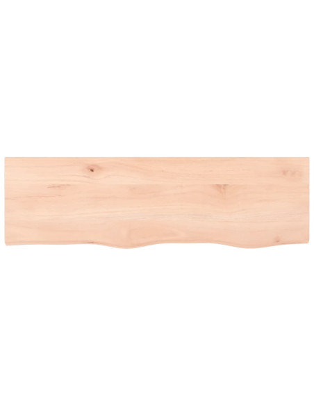 Piano Bagno 100x30x(2-6) cm in Legno Massello Non Trattato