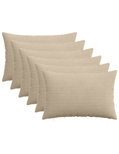 Federa 6 pcs HEERLEN Tortora 50 x 80 cm corduroy