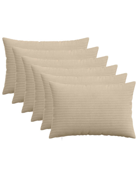 Federa 6 pcs HEERLEN Tortora 50 x 80 cm corduroy