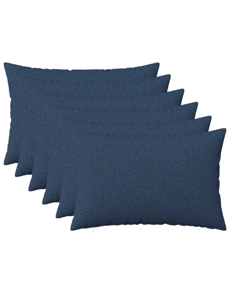 Federa 6 pz HEERLEN Blu 40 x 60 cm Tessuto
