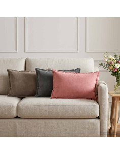 Federa 6 pcs HOUTEN Grigio Scuro 40 x 60 cm Velluto