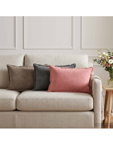 Federa 6 pcs HOUTEN Grigio Scuro 40 x 60 cm Velluto