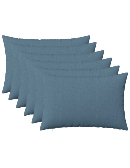 Federa 6 pz HEERLEN Blu jeans 30 x 50 cm Tessuto