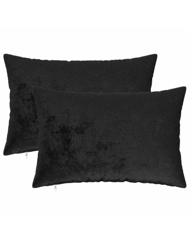 Federa 2 pcs HEERLEN Nero 50 x 75 cm Flanella