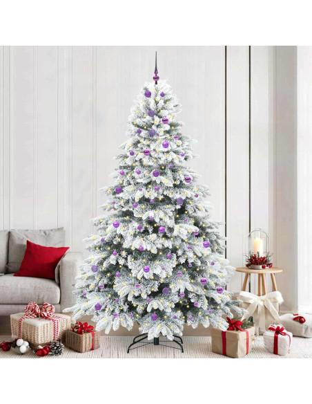 Albero di Natale artificiale con 300 LED Bianco 240 cm PE e PVC