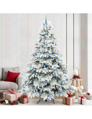 Albero di Natale artificiale con 300 LED Bianco 240 cm PE e PVC