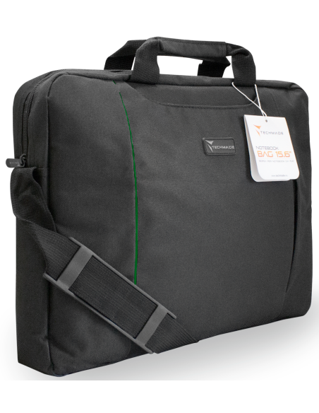 BORSA NB 15.6 NERO CON DETTAGLIO V ERDE TECHMADE