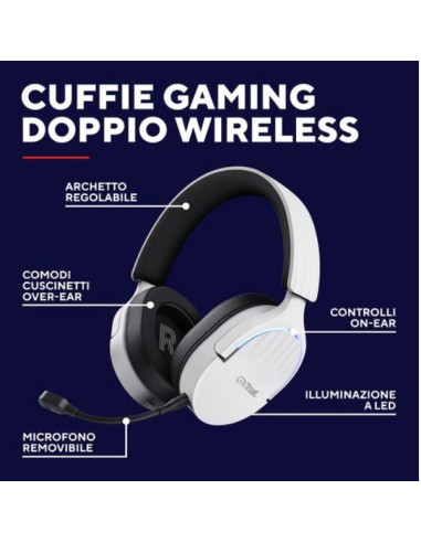 GXT491W FAYZO WIRELESS HEADSET WHT
