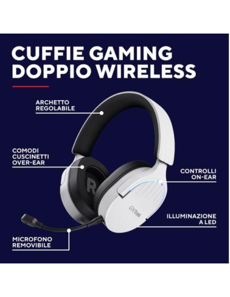GXT491W FAYZO WIRELESS HEADSET WHT