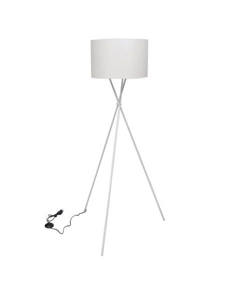 Lampada da Pavimento con Supporto Bianca 139 cm