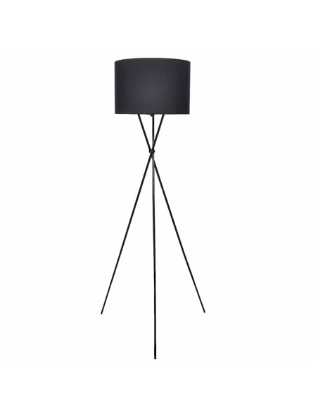Lampada da Pavimento con Supporto Nero 139 cm