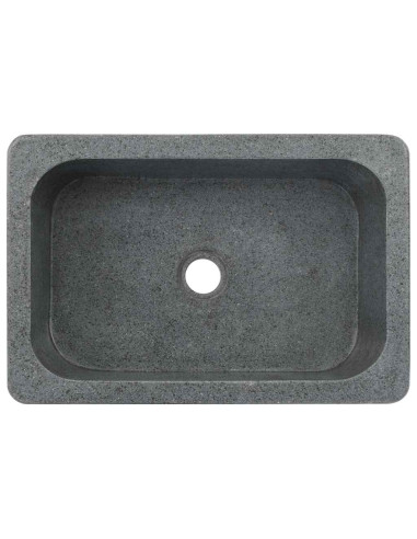 Lavandino 45x30x15 cm in Pietra di Fiume Nero
