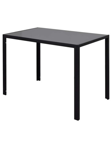 Set Tavolo da Pranzo 5 pz in Pelle Artificiale Nero e Bianco