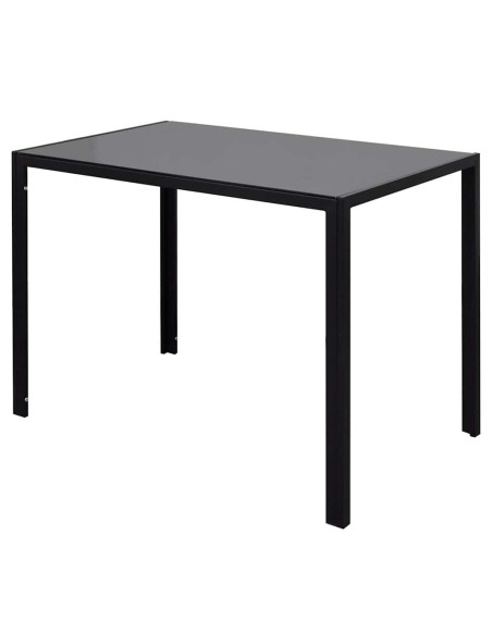 Set Tavolo da Pranzo 5 pz in Pelle Artificiale Nero e Bianco
