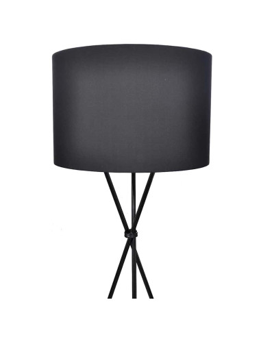 Lampada da Pavimento con Supporto Nero 139 cm