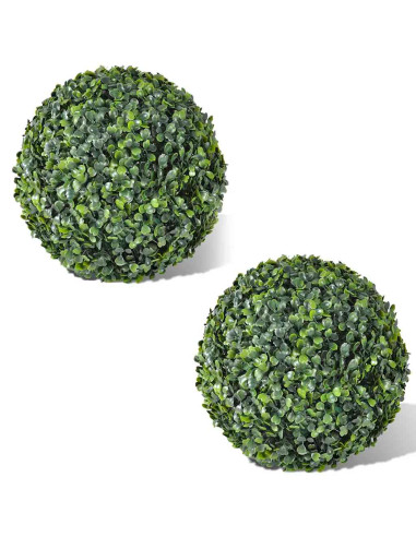 Sfere di Bosso Artificiale 2 pz 35 cm