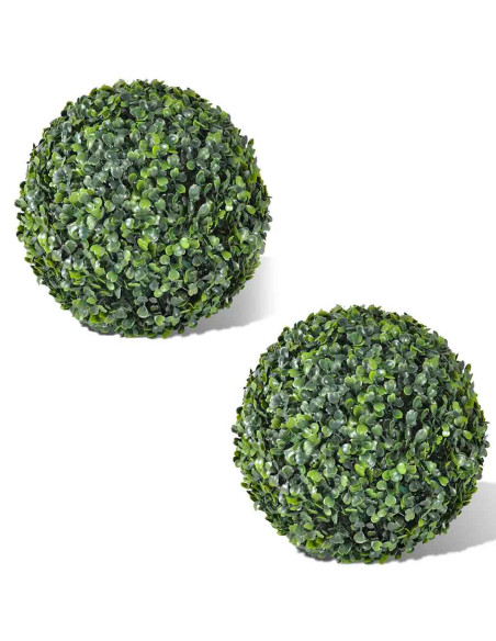 Sfere di Bosso Artificiale 2 pz 35 cm