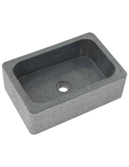 Lavandino 45x30x15 cm in Pietra di Fiume Nero