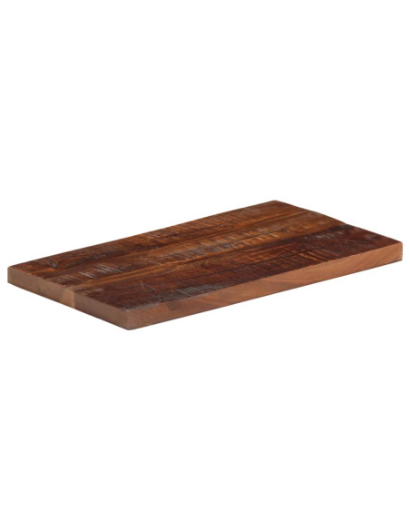 Piano Tavolo 50x20x3,8 cm Rettangolare in Massello di Recupero