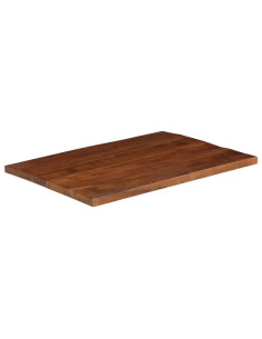 Piano Tavolo 90x80x2,5 cm Rettangolare in Massello di Recupero