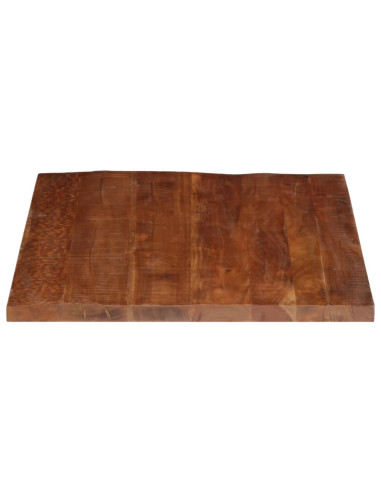 Piano Tavolo 90x80x2,5 cm Rettangolare in Massello di Recupero