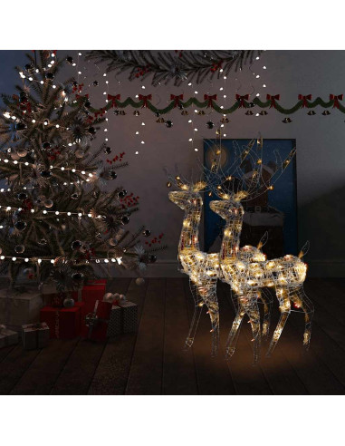 Decorazioni Natalizie in Acrilico Renne 2 pz 128 cm Multicolore