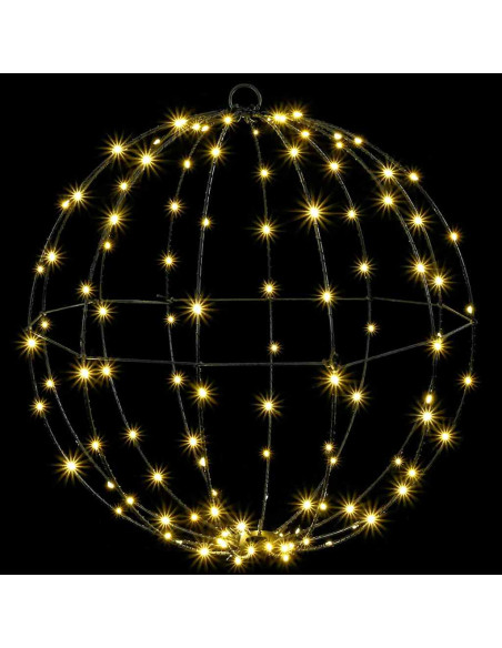 Palla 2 pz Bianco caldo 50 x 50 x 52 cm Metallo 320 LED