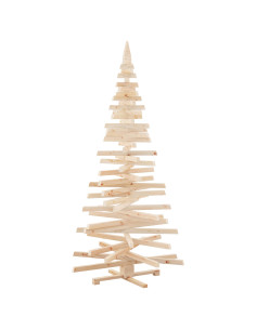 Alberi di Natale Naturale 210 cm Legno di pino massello 2