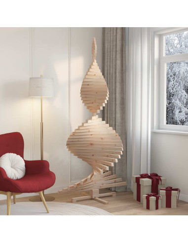 Alberi di Natale Naturale 210 cm Legno di pino massello