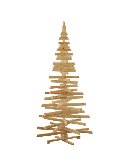 Alberi di Natale Marrone 210 cm Legno di pino massello