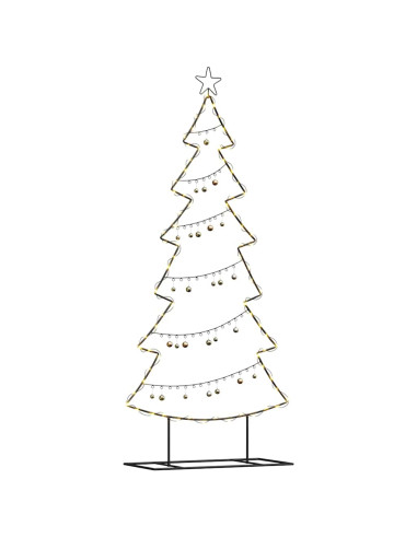 Albero di Natale in metallo con supporto Nero 180 cm Acciaio