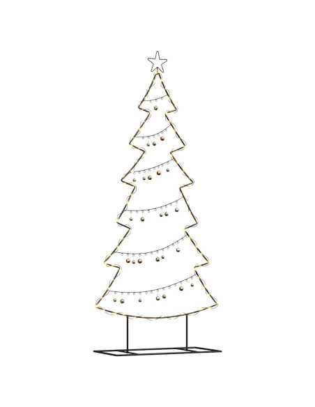 Albero di Natale in metallo con supporto Nero 180 cm Acciaio