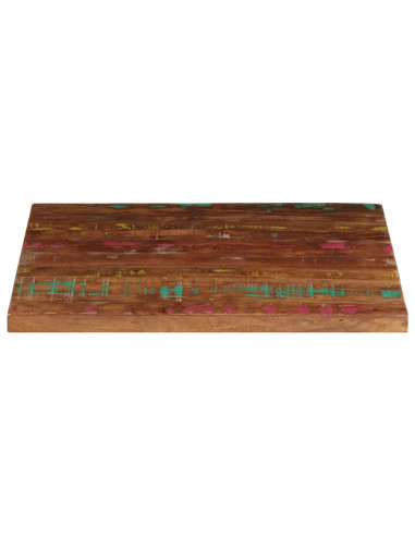 Piano Tavolo 80x80x2,5 cm Quadrato Legno Massello di Recupero