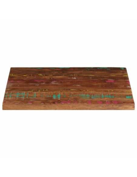 Piano Tavolo 80x80x2,5 cm Quadrato Legno Massello di Recupero