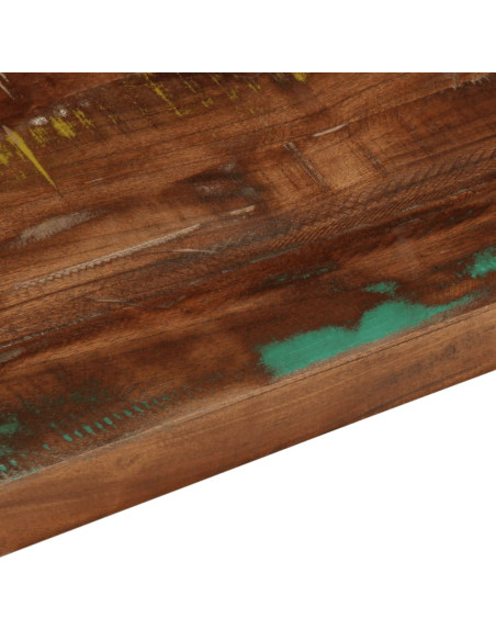 Piano Tavolo 80x80x2,5 cm Quadrato Legno Massello di Recupero