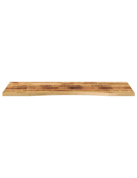 Piano Scrivania con Curva 110x60x2,5cm Massello Grezzo di Mango