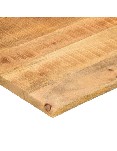 Piano Scrivania con Curva 110x60x2,5cm Massello Grezzo di Mango