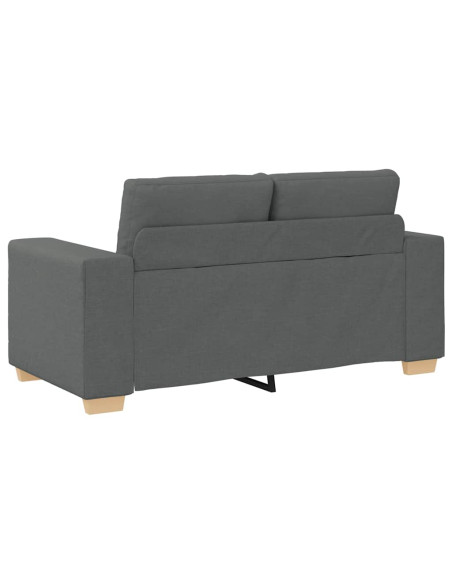 Set divano a 2 pz con Cuscini Tessuto Grigio Scuro