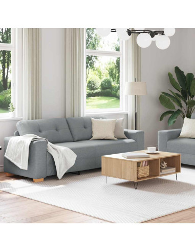 Set divano a 2 pz con Cuscini in Tessuto Grigio Chiaro